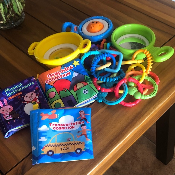 Colorful Kids Toy Set with Books and Rattles - Picture 1 of 1